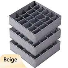 1-Piece Underwear And Sock Drawer Organizer, White 1 Pack, Underwear Dispersal Organizer With 20 Compartments, Fabric Drawer Organizer For Dresses, Socks, And Underwear Storage Boxes, Perfect For Storing Underwear, Socks, And Clothing - Black Canvas, Saving Space For Home Wardrobes, Bedroom Accessories, Storage, Decoration, Holiday Decoration,