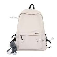 NetHong New Fashion School Backpack Large Capacity Simple Dual-Shoulder Bag Travel Work Laptop Rucksack UK - White - View 6
