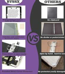 Carpeta organizadora de 3 anillos de 2.54, con portapapeles, 5 separadores con bolsillo, carpeta plástica, 18 etiquetas para divisores y porta bolígrafo (diseño Black Weeds, tamaño carta) - 01-Leopardo - Ver 2