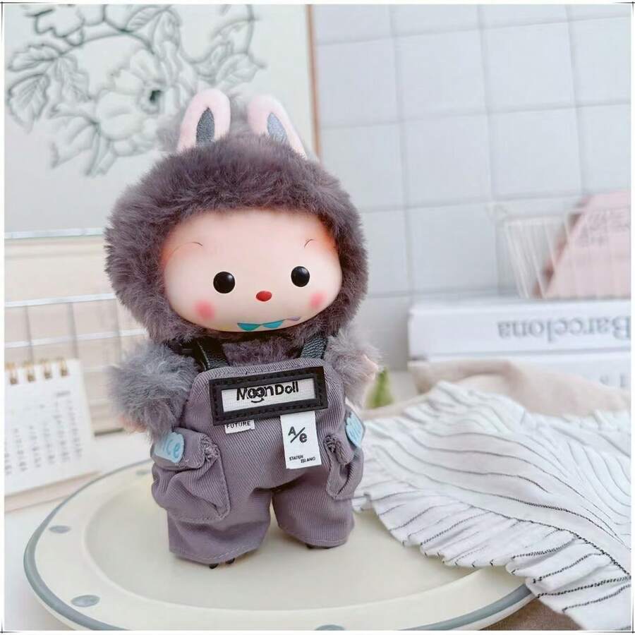 (仅服装) 第一代和第二代娃娃服装 17 厘米服装配件、酷炫背带裤、裤子、帽子