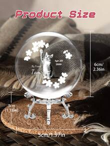 1 Quả cầu pha lê in ảnh siêu âm tùy chỉnh - 6 kiểu, Quả cầu pha lê in ảnh siêu âm, Quà tặng bà bầu, Món quà tốt nhất cho các bà mẹ tương lai, Quả cầu pha lê khắc laser kèm đế, Quà sinh nhật tùy chỉnh (Đế bạc, 6cm), Quà tặng cá nhân hóa, Trang trí nhà cửa, Không khí Giáng sinh, Quà lưu niệm, Có thể tái sử dụng, Dễ thương, Chất lượng cao - Nhiều màu - Xem 15