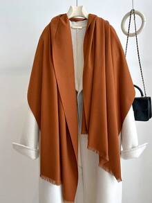 FADZOYLE 1件装女士优雅纯色围巾羊绒披肩头巾，四季皆宜，秋冬季保暖，短流苏加长款，简约优雅，多功能颈部围巾，适合办公室、户外、日常使用，可作礼物、晚宴、婚礼配饰，也可作为礼服搭配。 - 彩色 - 查看 17