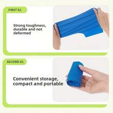 1 双便携式雨靴套，耐用防滑防水鞋套 - 加厚设计，增强耐用性，橡胶乳胶材料，适合户外活动和全天候保护，适合男女