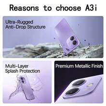 OPPO 遊戲手機A3i MediaTek Dimensity 6300處理器 120Hz流暢護眼電競屏 5100mAh持久續航 防潑水生活防水 (Chinese version,無esim) 星辰紫 - 星辰紫 - 查看 5