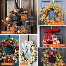 1 pezzo Supporto per ghirlanda per porta d'ingresso, Supporto per ghirlanda, Supporto in metallo per ghirlanda con cartello di benvenuto per interno, Decorazione ghirlanda per Festa di Primavera, Supporto in metallo, Gancio per oggetti vari, Gancio per decorazione porta, Ghirlanda di Primavera, Ghirlanda di San Valentino, Ghirlanda di Pasqua, Ghirlanda del Ringraziamento, Decorazioni natalizie, Decorazioni autunnali per la casa, Decorazioni natalizie per la stanza, Decorazioni invernali