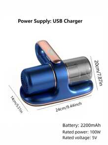 HYUNDAI Matratzen-Staubsauger, Milbenentferner, kabellos und bequem in der Verwendung, UV-Staubentferner, starke Saugkraft und geräuscharm, geeignet für Matratzen, Sofas, Kissen und Teppiche