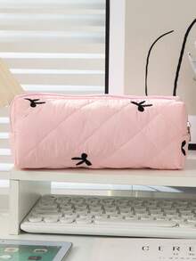 返校季新款蝴蝶结铅笔盒 – 大号，可兼作化妆包，小巧可爱，极具ins风，容量大，女孩文具收纳包，学习用品 - 彩色 - 查看 11