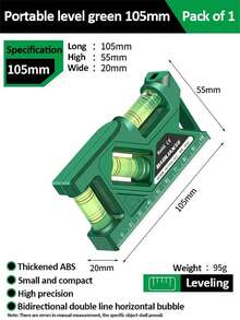 Mini medidor de nível de alta precisão horizontal vertical medida métrica régua transferidor medidor de nível de bolso magnético portátil doméstico - Multicolorido - Ver 11