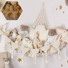 Tinabless 1 件超大号毛绒动物收纳网或吊床，适用于小型或大型毛绒玩具。灰色毛绒玩具收纳架 - 灰色 - 查看 7