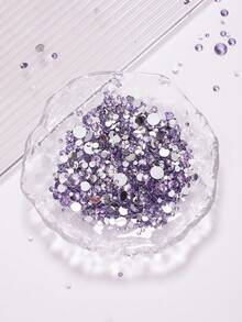 2MM-6MM, 5 Sizes Mix, 2000pcs/Pack, Non-HotFix, Multi Colors, Glue On Round Flatback Crystal Rhinestones Gems Jewelry Beads DIY Diamond Design Accessories Glitter Decal Decorations For Phone Cover,Clothes,Bag,Shoes, Handicraft Products.