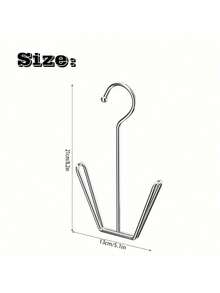 2pcs Fashion Metal Shoe Rack, Wall-Mounted Stainless Steel Space-Saving Organizer For Entryway And Closet, Multi-Function Hanging Shoe Rack And Clothes Hanger To Keep Shoes, Sandals, Slippers And Small Garments Neatly Stowed, Construction, Easy To Install With Included Hardware, Modern Minimalist Indoor Storage Solution, Ideal For Narrow Hallways, Dorm Rooms, Apartments; Lightweight Yet Strong; Helps Declutter Countertops And Floors; Corrosion-Resistant Finish For Long-Lasting Shine