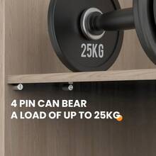 Metal Shelf Support Pins With Anti-Slip Sleeves - Self-Tapping Screws For Cabinet Partition, Laminate Board Brackets - Durable, Stainless Steel Furniture Glass Bracket Overall Screw Set, Shelf Support | Modern Shelf Design | Durable Metal Pins, Shelf Supports - Silver - View 13