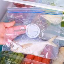 50pcs   Transparent Self Sealing Fresh-Keeping Bag With Food Pattern, Sealed For Storing Snacks, Fruits And Vegetables, Convenient For Preservation - Transparent - View 1