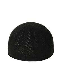 1 件男士和青少年刺绣穆斯林祈祷帽、伊斯兰宗教硬头骨帽、阿拉伯祈祷帽、斋月开斋节礼物