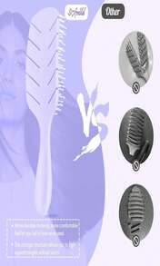 Sofmild迷你顺发梳，小巧便携，轻松梳开缠结，轻柔解开打结，适合女性，可放入钱包、口袋或车内，是美发工具、美发用品、旅行必备、理发师、发型师、理发配件、情人节礼物、美发用品、发型师、理发店、沙龙、度假必备、美发产品、理发店、情人节礼物、女性旅行必备、发型师工具 - 巧克力棕 - 查看 6