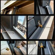 3/5 piezas Limitador de ventana de aleación de aluminio, Restrictor de ventana/puerta corrediza, Tope de cortina corrediza Cerradura de para niños Tipo C, Clip de metálico para ventana/puerta corrediza, Tope de posicionamiento antirrobo - Multicolor - Ver 8
