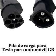Adaptador para vehículo eléctrico de 32 A, cargador compatible con Tesla BYD, JAC, SKYWELL, FOTON a GBT EVSE - Negro - Ver 3