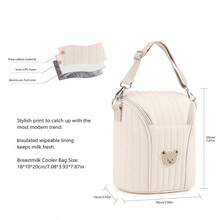 1pc Cute Bear Shaped Portable Breastmilk Cooler Bag, Insulated Milk Bottle Storage Bag For Nursing Mothers, Breast Pump Accessories Organizer - Multicolor - View 3