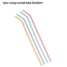 4-Color Silicone Straw Set, Reusable Silicone Straws, Flexible Silicone Straws Without BPA, Portable - Nhiều màu - Xem 18