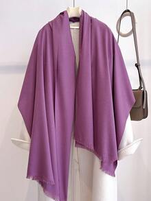 FADZOYLE 1件装女士优雅纯色围巾羊绒披肩头巾，四季皆宜，秋冬季保暖，短流苏加长款，简约优雅，多功能颈部围巾，适合办公室、户外、日常使用，可作礼物、晚宴、婚礼配饰，也可作为礼服搭配。 - 彩色 - 查看 37