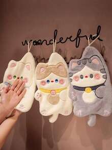 6pcs Hanging Super Absorbent Hand Towels - Kitchen Bathroom Hand Towels - Wipe Table - Wipe Computer - Wipe Cups - Suitable For Home Dish Cloths Kitchen Towel - Multicolor - View 2