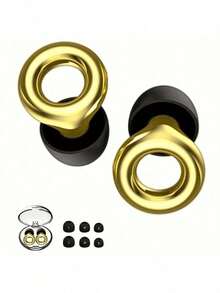 1 par de tapones para los oídos de segunda generación - Hechos de material de silicona, tapones para conciertos, protección auditiva de alta fidelidad con reducción de ruido, adecuados para el trabajo y personas sensibles al ruido, incluye una caja de almacenamiento + 4 pares de tapones reductores de ruido en tallas X, S, M, L. Esencial para el regreso a la escuela. Evita que el compañero de cuarto ronque.