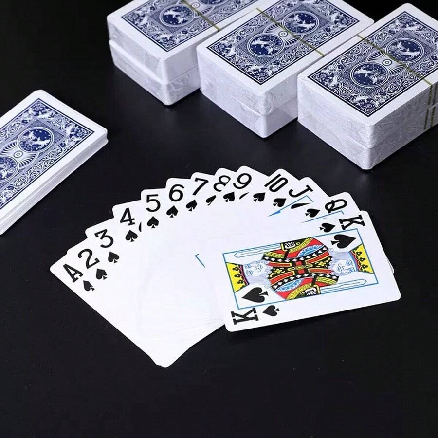 Waterproof Standard Playing Cards Set For Adults With Durable , Anti-Bend Paper Material, Ideal For Party Entertainment And Card Games, Age 14+, Multiple Decks (Pcs/Set) - Multicolor - View 1