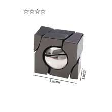 1件加大码锌合金IQ解开锁套装，9环益智玩具，孔明/鲁班锁，机关盒，66+脑筋急转弯高难度解锁玩具，多级逃脱游戏玩具，迷宫解锁，蛇嘴逃脱解锁，魔嘴逃脱，金字塔解锁，笼子逃脱解锁，魔环，爱情锁，颜色图案随机 - 彩色 - 查看 9