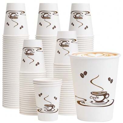10pcs/20pcs/40pcs/Set,9OZ Coffee Cups, Paper Cups For Hot/Cold Beverage, Leak-Free Paper Coffee Cups For Cafe, Restaurant, Office And Home,Disposable Paper Coffee Cups, Coffee Cup, Hot Drinking Cups For Daily Use