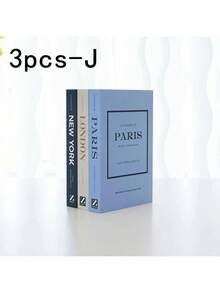 1 cái/3 cái Đồ trang trí sách giả tối giản, Đồ trang trí sách giả phong cách thành phố hiện đại, Sách giả phong cách Bắc Âu cho phòng khách, nhà ở, quán cà phê, trưng bày, đạo cụ chụp ảnh - Nhiều màu - Xem 24