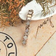 Feraco Pure Copper Bracelets For Women, Ultra Strength Magnetic Therapy Bracelet For Pain Relief With 3800 Gauss Magnets & Sparkling Cubic Zirconia, Adjustable, Infinite Clover Jewelry - Rose Gold - View 3