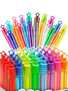 12/24 unidades Varitas de burbujas mini, adecuadas para regalos de fiesta de cumpleaños, obsequios para invitados, premios, bodas y fiestas al aire libre, suministros para fiestas de dinosaurios, colores aleatorios, esenciales para mejorar la atmósfera (botellas vacías, sin solución de burbujas)