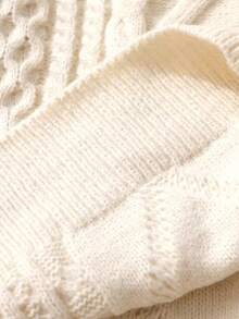 Women's Vintage Style Round Neck Casual Cable Knit Sweater, Autumn