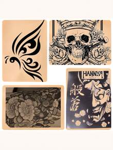 15/10/5/3/1pc 5.51in X 3.93in 1MM Silicone Fake Skin Tattoo Practice Sheets, Double-Sided Permanent Makeup Training Supplies