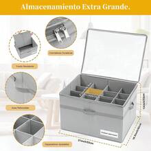 Paquete de 16 Zapatera Organizador, Caja Plegable de Tela para Zapatos con Cubierta Transparente, Caja para Zapatos Adecuada para Guardar Varios Zapatos - 1 pieza - Ver 8