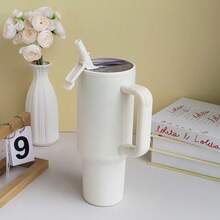 Cốc chống rò rỉ trên ô tô 40oz, Cốc cà phê cách nhiệt bằng thép không gỉ 304 có tay cầm, Cốc du lịch có nắp ống hút và nắp chống tràn - Thích hợp làm quà tặng Giáng sinh, Halloween - Nhiều màu - Xem 17