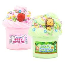 1 Peça/5 Peças Kit de Slime Fofo com Encantos de Leão e Baleia, Massa de Modelar Cheirosa, Não Pegajosa e Esticável DIY para Crianças, Brinquedos Sensoriais, Lembrancinhas de Festa, Prêmios para Crianças