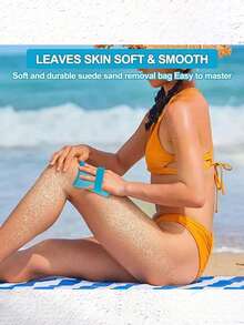Sand Remover, Sand Removal Bag, Powder Bag Sand Brush, Suitable For Beach Vacation Camping Essentials (Talcum Powder Not Included) - Multicolor - View 5