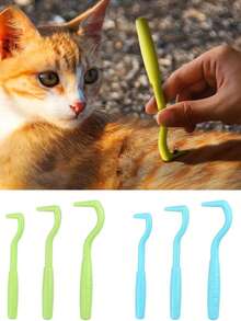 3 pièces Outil de retrait de tiques pour animaux de compagnie - 3 tailles pour résoudre facilement les problèmes de puces et de poux chez les chiens et les chats, attrapeur de puces et nettoyeur de poux efficace, pinces à épiler à puces et tiques pour animaux de compagnie - outil de toilettage essentiel