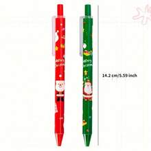 8/10 piezas Bolígrafos de dibujos animados navideños neutros - Adecuados para la escuela y la oficina, conjunto de regalo de escritura único, bolígrafos lindos y distintivos