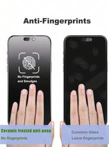 BOLLYMORE 3pcs Matte Ceramic Privacy Screen Protector, Compatible With IPhone 17 Pro Max/17 Air/16 Pro Max/16/16 Pro/16 Plus/14 Pro Max, 9H+ Scratch-Resistant, Sensitive Touch, Compatible With Phone Cases, Includes Cleaning Kit, High-Quality 9H+ Ceramic Film