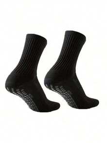 4/3/1 双防滑足球袜，带抓地力点，加厚毛圈鞋底运动袜，男女适用，适合跑步、足球、篮球、健身、秋季袜子