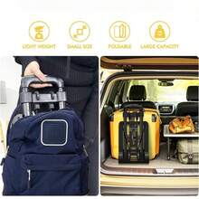 Folding Hand Truck With 4 Wheels, Lightweight Dolly Cart With Wheels Foldable, Expandable Baseplate Utility Luggage Cart Compact For Travel, Moving And Office Use, Easy To Store - màu đen - Xem 4