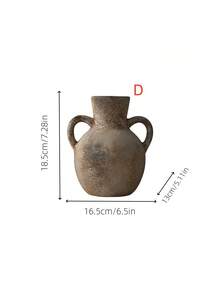 1 Peça de Azulejo Cerâmico Antigo de Pizza com Estilo Curto e Robusto, Adequado para Decoração de Arte de Hospedagem Estilo Japonês, Decoração de Vaso, Arranjo de Flores Internas de Fazenda Rural, Belo Vaso de Entrada Decoração de Atmosfera