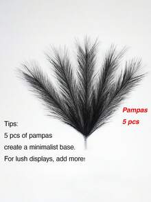 1 件现代简约棕色条纹塑料花瓶，用于蒲苇人造花球形家居装饰房间装饰餐桌中心装饰花瓶，适用于客厅婚礼派对复活节装饰 - 彩色 - 查看 14