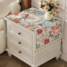 American Luxury Bedroom Bedside Cabinet Tablecloth, Washing Machine Cover, Refrigerator Top Dust Cover, Microwave Oven Cover - Beige - View 4