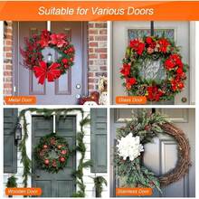 1 pezzo Supporto per ghirlanda per porta d'ingresso, Supporto per ghirlanda, Supporto in metallo per ghirlanda con cartello di benvenuto per interno, Decorazione ghirlanda per Festa di Primavera, Supporto in metallo, Gancio per oggetti vari, Gancio per decorazione porta, Ghirlanda di Primavera, Ghirlanda di San Valentino, Ghirlanda di Pasqua, Ghirlanda del Ringraziamento, Decorazioni natalizie, Decorazioni autunnali per la casa, Decorazioni natalizie per la stanza, Decorazioni invernali