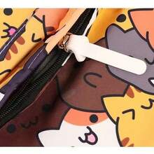 Mochila Con Estampado De Gato Lindo De Dibujos Animados - Amarillo - Ver 4