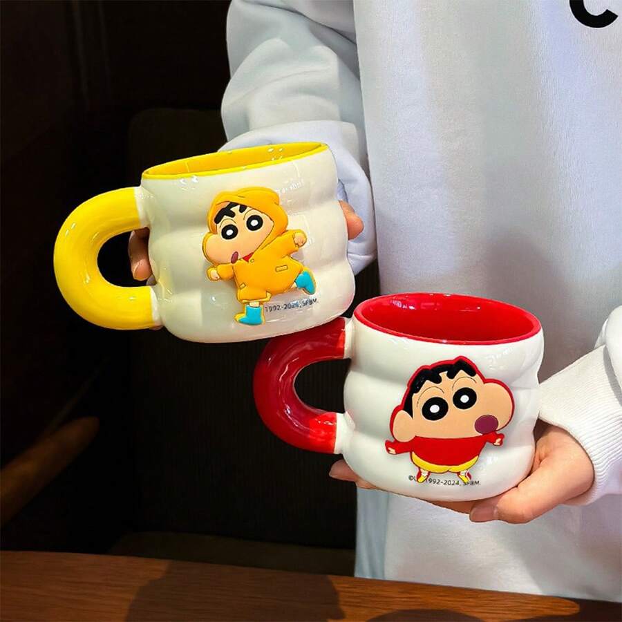 CRAYON SHINCHAN 蜡笔小新官方陶瓷杯，情侣生日礼物，家用和办公室用水杯