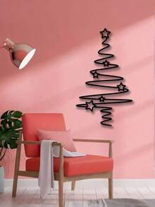 1pc Multi-Functional Metal Christmas Tree Wall Art - All-Season Indoor/Outdoor Decor For Christmas, Halloween, Easter & Thanksgiving Celebrations - Multicolor - View 4